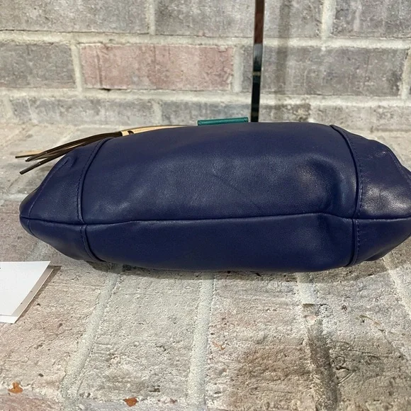 Coach Blue and Green Shoulder Bag with Adjustable Strap - Picture 5 of 8